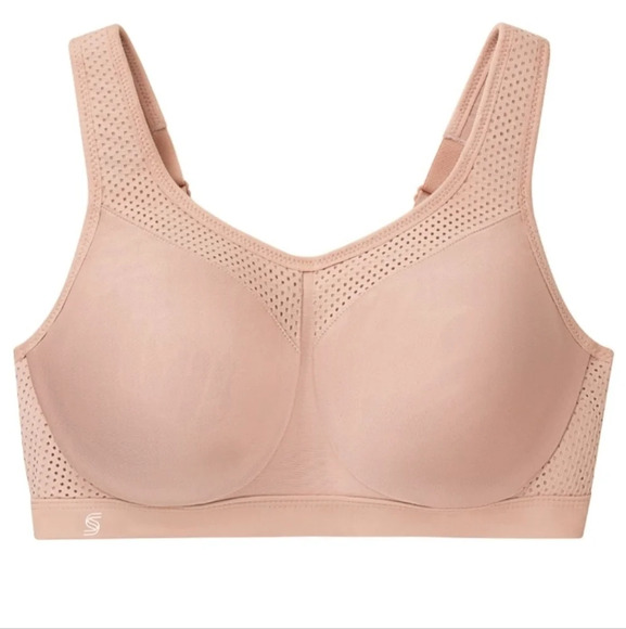 GLAMORISE High Impact Seamless Underwire Sports Bra Plus Size 44H Cafe - Picture 4 of 12